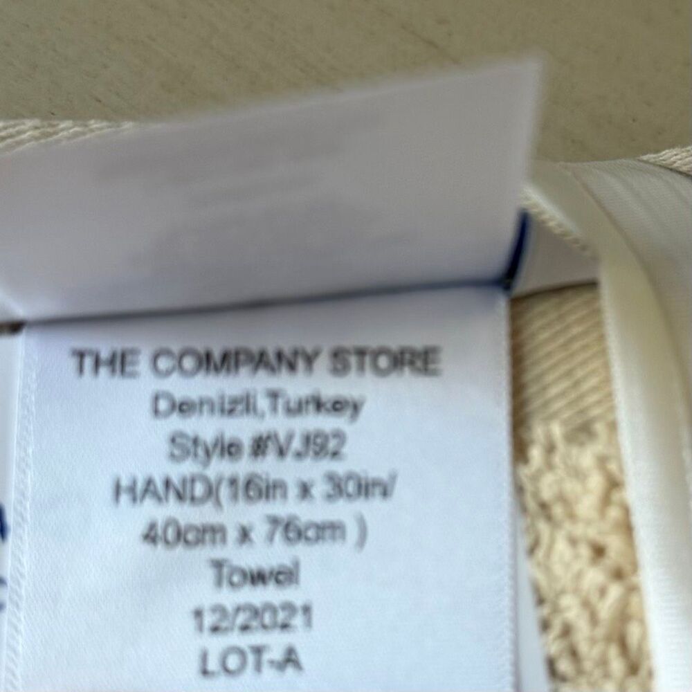 Company Store Legends Hotel Regal Egyptian Cotton Hand Towels, Set of 2 - Picture 3 of 4